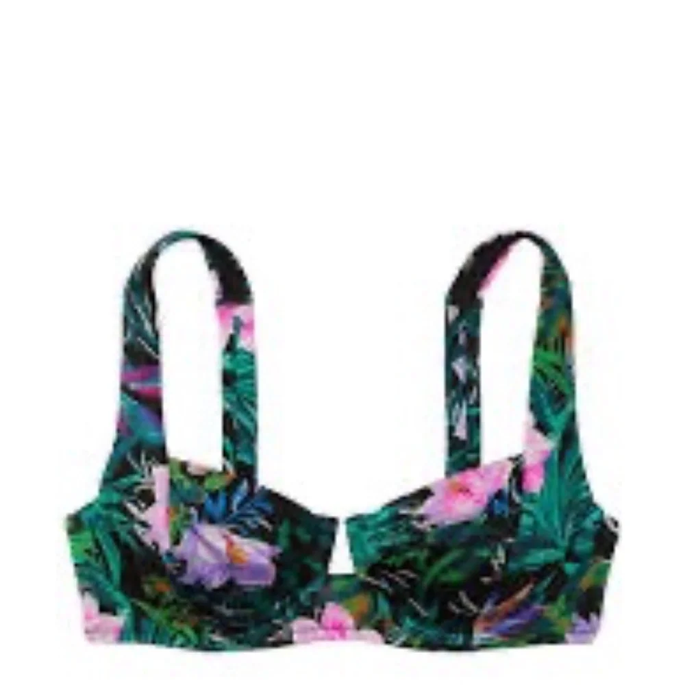 New! Victoria's Secret Black Palm Bikini Set 45586